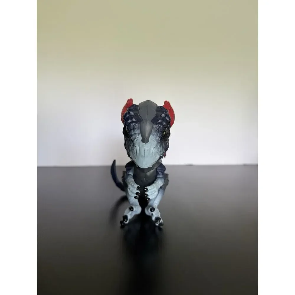 WowWee Fingerlings Untamed Dragon Shockwave Interactive Toy Figure Blue Red Horn